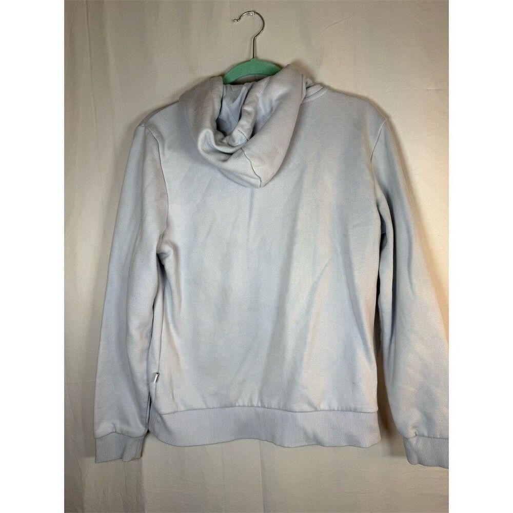PUMA Essentials Logo Pullover Hoodie Women’s M Light Blue Fleece Lined - Picture 7 of 14